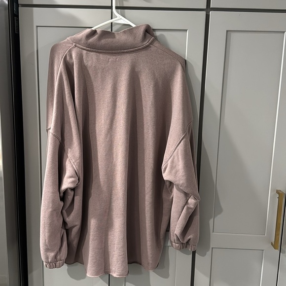 Aerie Soft Quarter Zip Sweatshirt brown XL - Picture 4 of 4